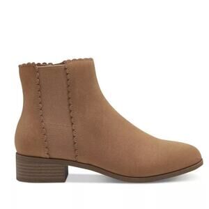 NIB * CHARTER CLUB Micro Suede Ankle Boots in Camel